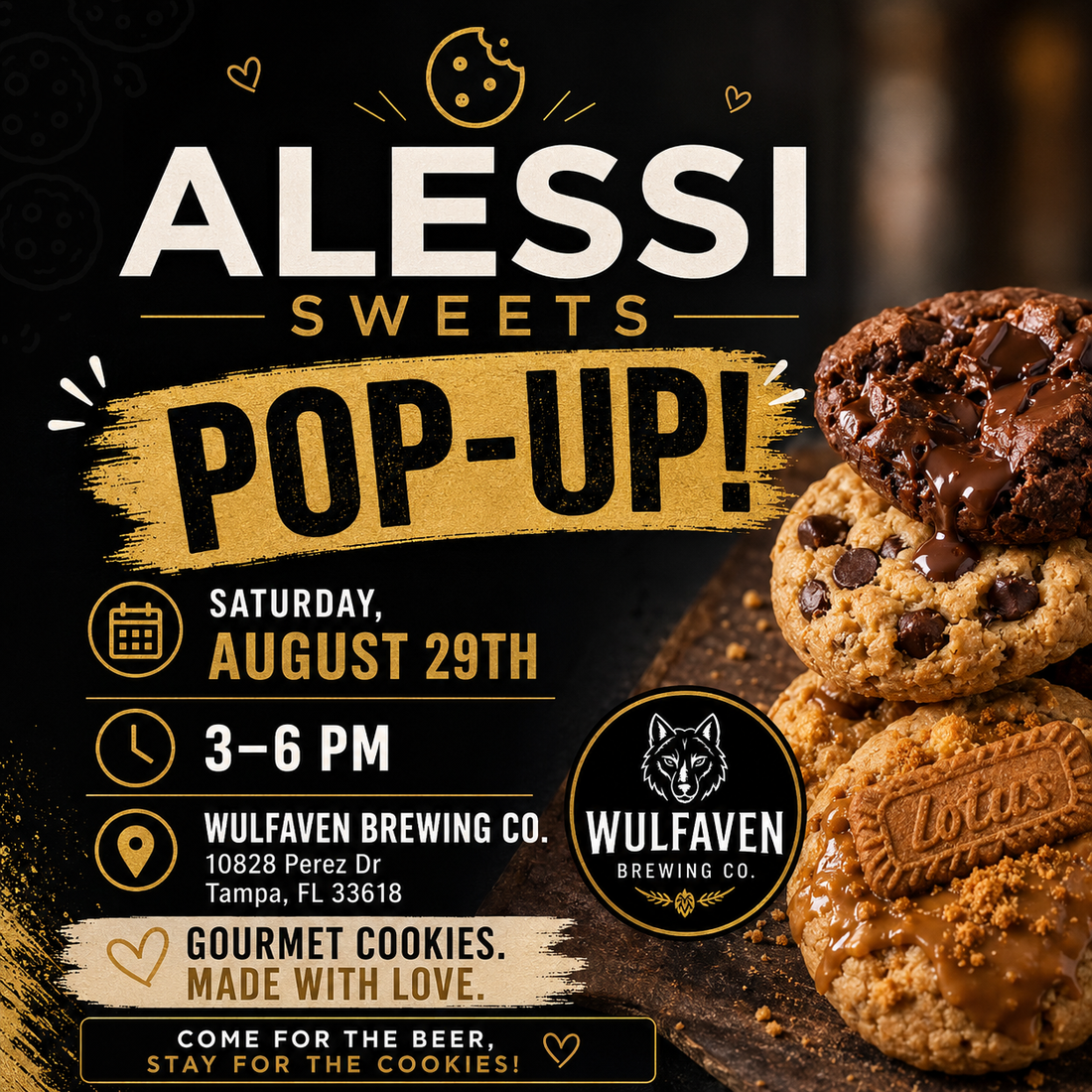 Alessi Sweets Pop-Up at Wulfaven Brewery | August 29th, 2026