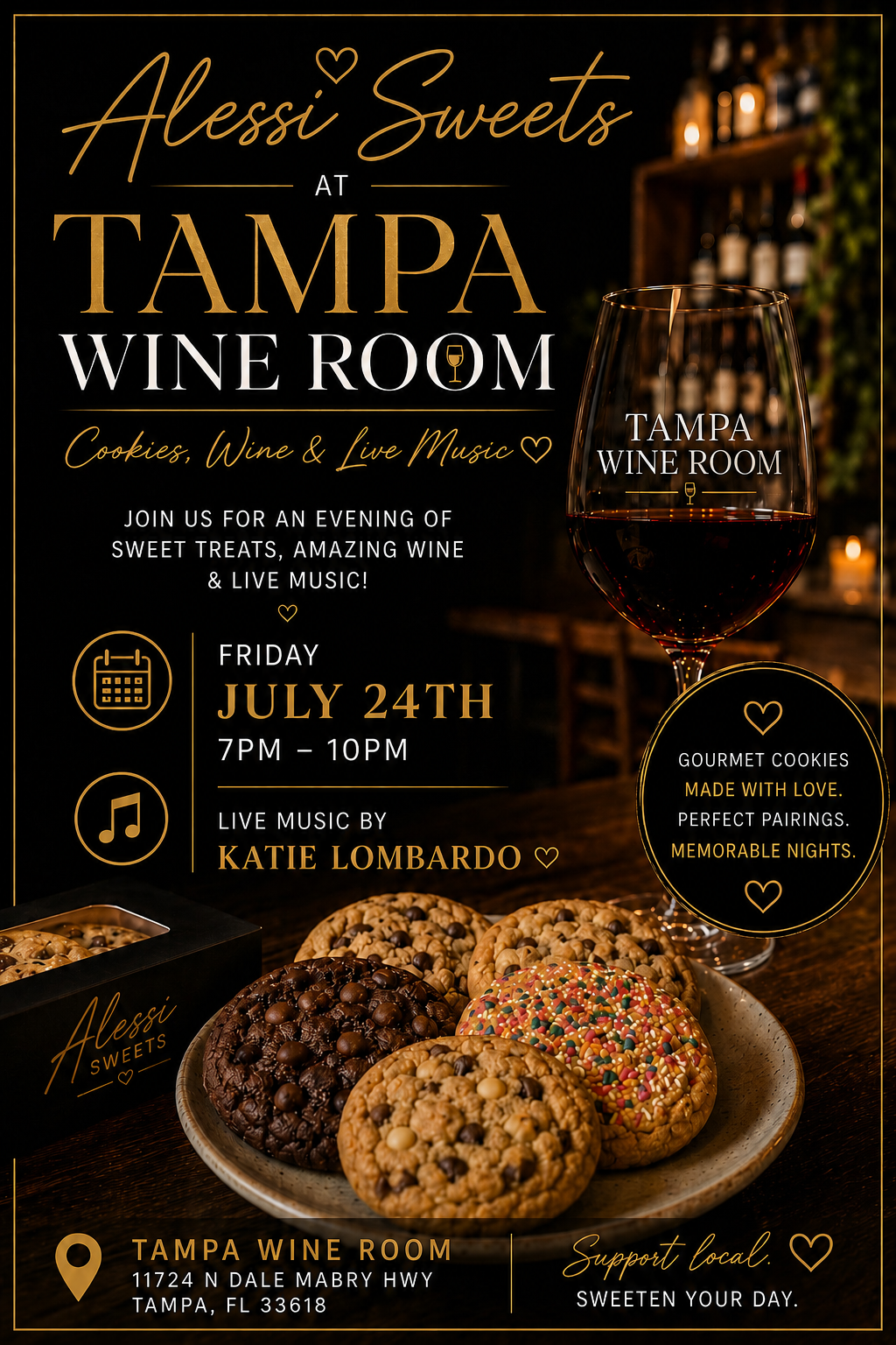 Alessi Sweets Pop-Up at Tampa Wine Room | July 24th, 2026